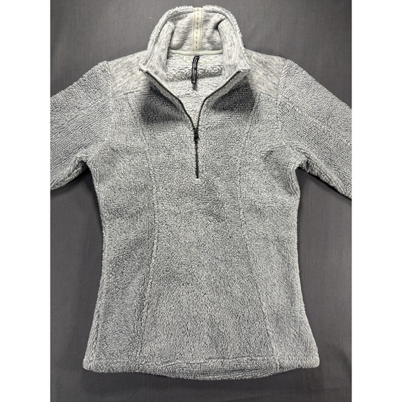 KUHL 1/4 Zip Sherpa High Pile Fleece Jacket Women's XS Fuzzy Gray Outdoors - Picture 3 of 7